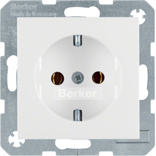SCHUKO-Steckdose S.1/B.3/B.7 - polarweiß/glänzend
