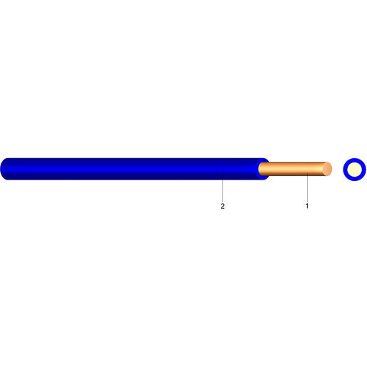 PVC Aderleitung Ye 1,5 blau 100 m Bund